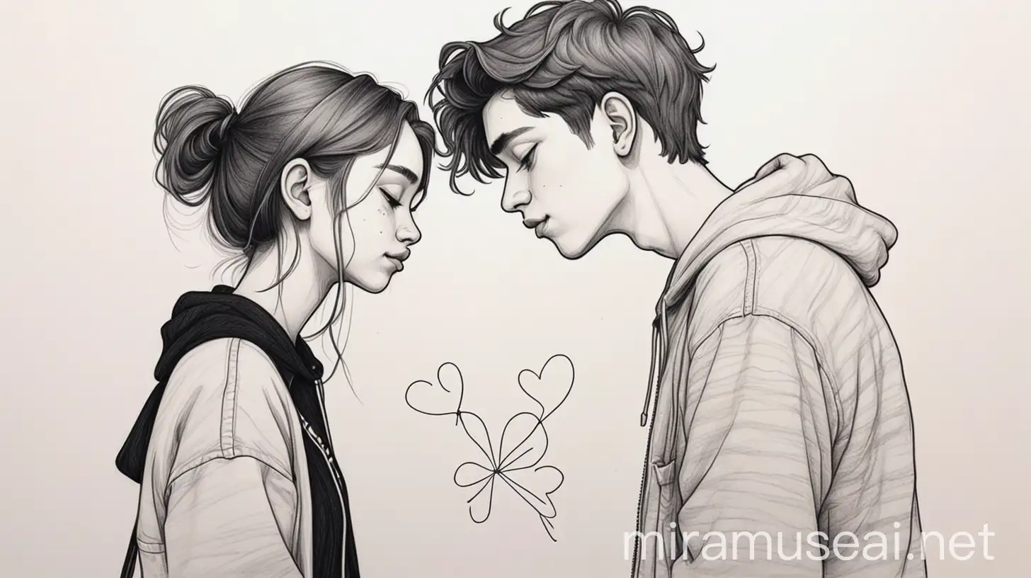 crush, love, aesthetic, drawing, hopeful, two people