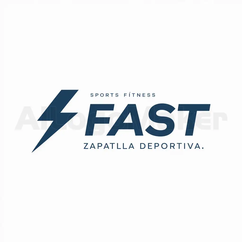 a logo design,with the text "Fast", main symbol:Zapatilla deportiva,Minimalistic,be used in Sports Fitness industry,clear background