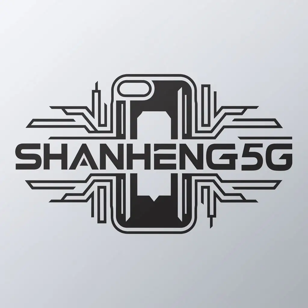 a logo design,with the text "shanheng5g", main symbol:cell phone case screen protector,complex,be used in Technology industry,clear background