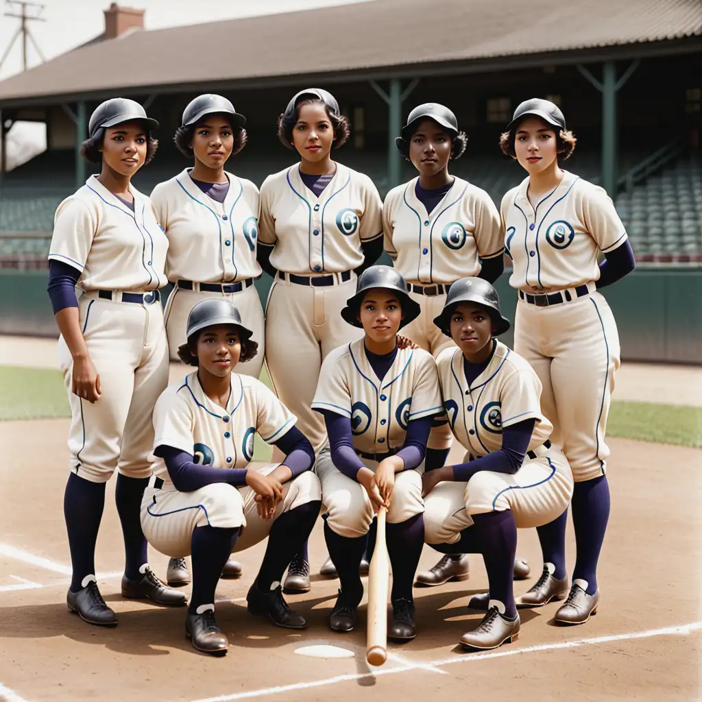 African-American women's baseball team,  1930