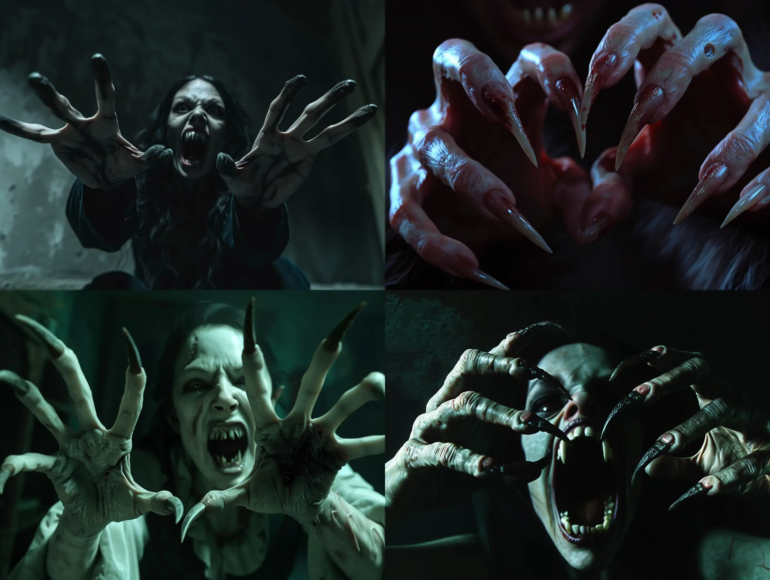Monstrous-Vampire-Woman-with-Long-Fingernails-in-Dark-Room