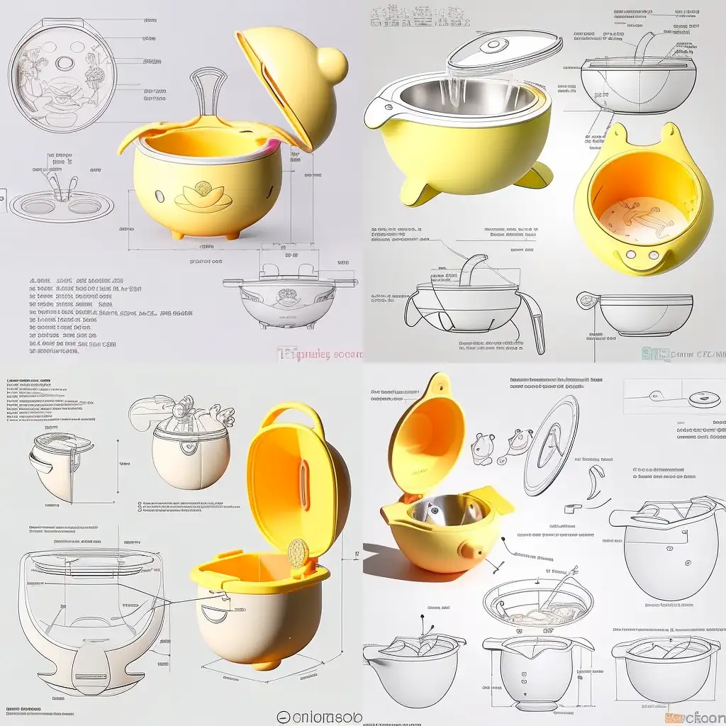 Childrens-Water-Injection-Insulation-Bowl-Design-Sketch-Cute-and-Portable-Product-Design