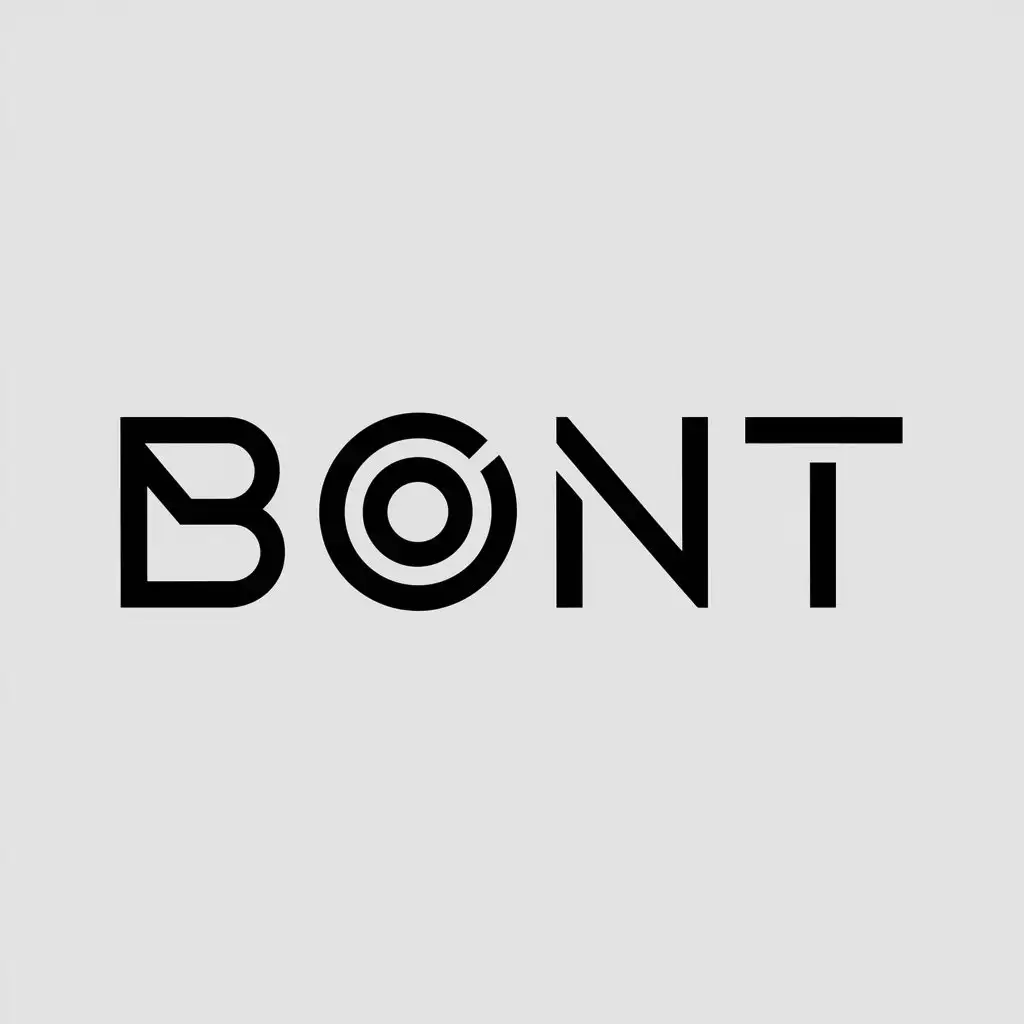 a logo design,with the text "BONT", main symbol:BONT,Minimalistic,be used in Retail industry,clear background