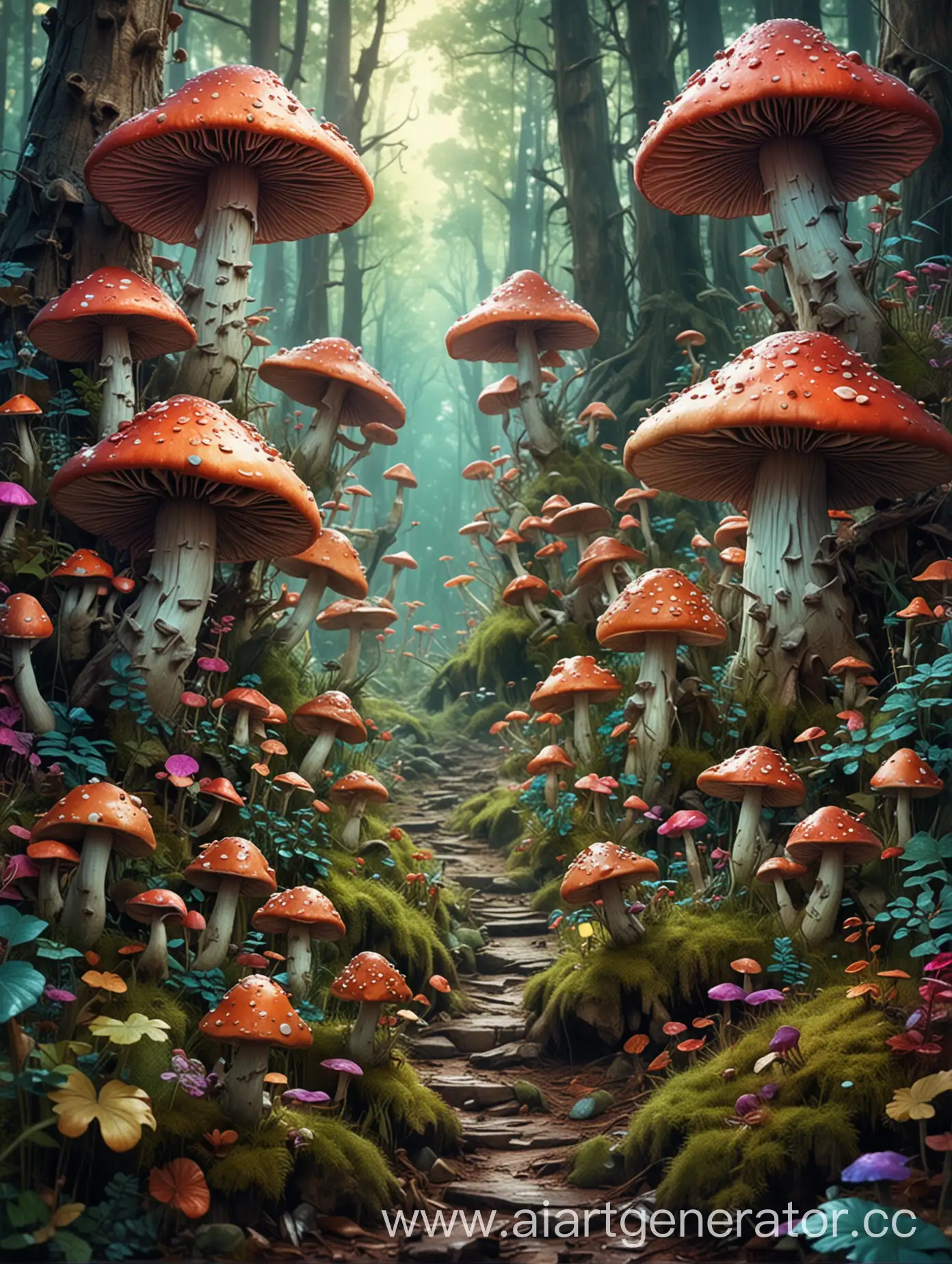 Psychedelic-Forest-Goblin-Among-Vibrant-Mushrooms