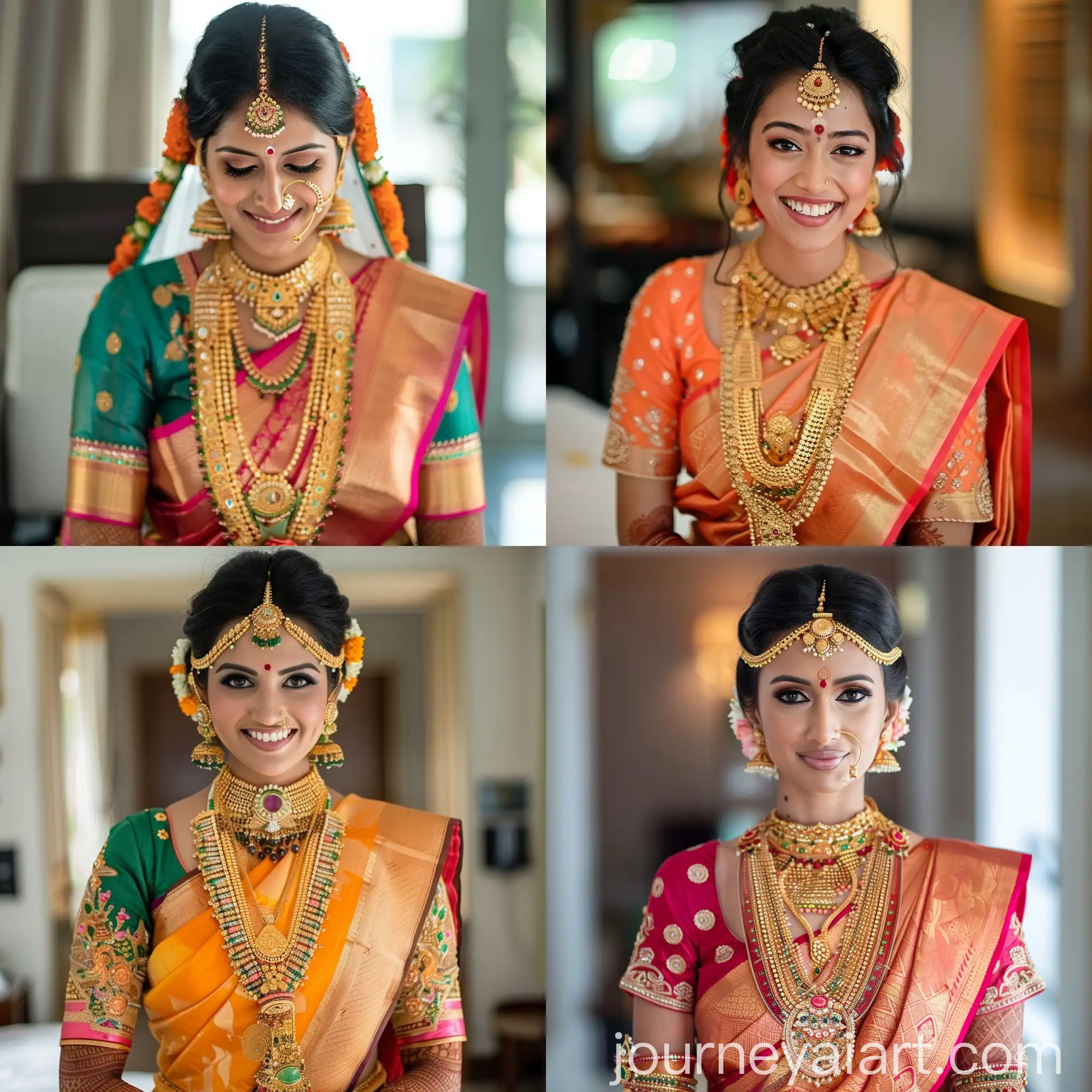 Elegant-South-Indian-Bride-in-Traditional-Saree-Portrait