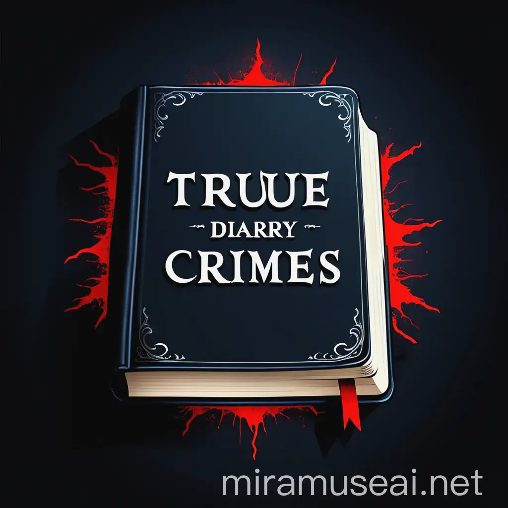 Dark True Diary Crime Story and Horror Murder Logo