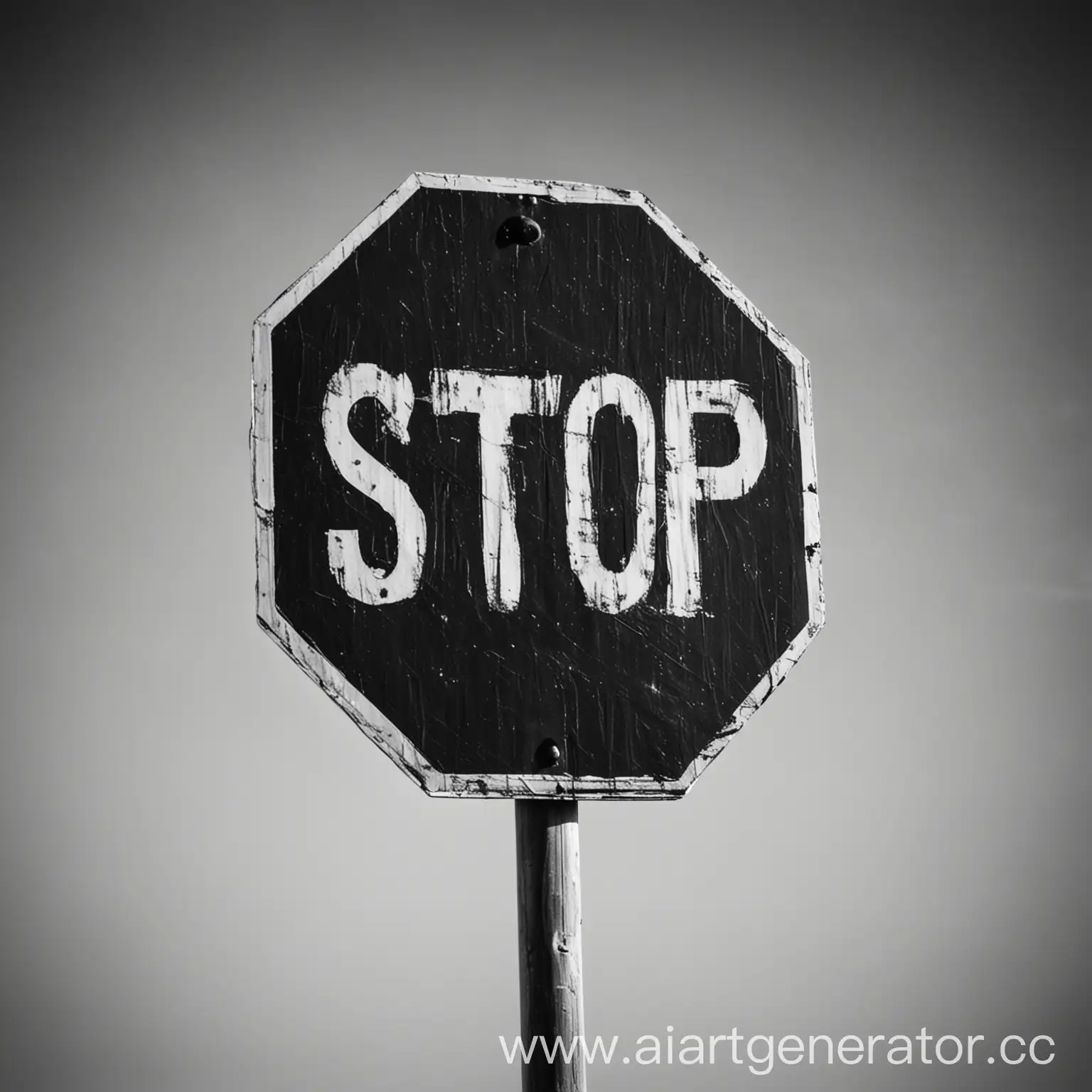 Eerie-Noir-Stop-Sign-in-Monochrome