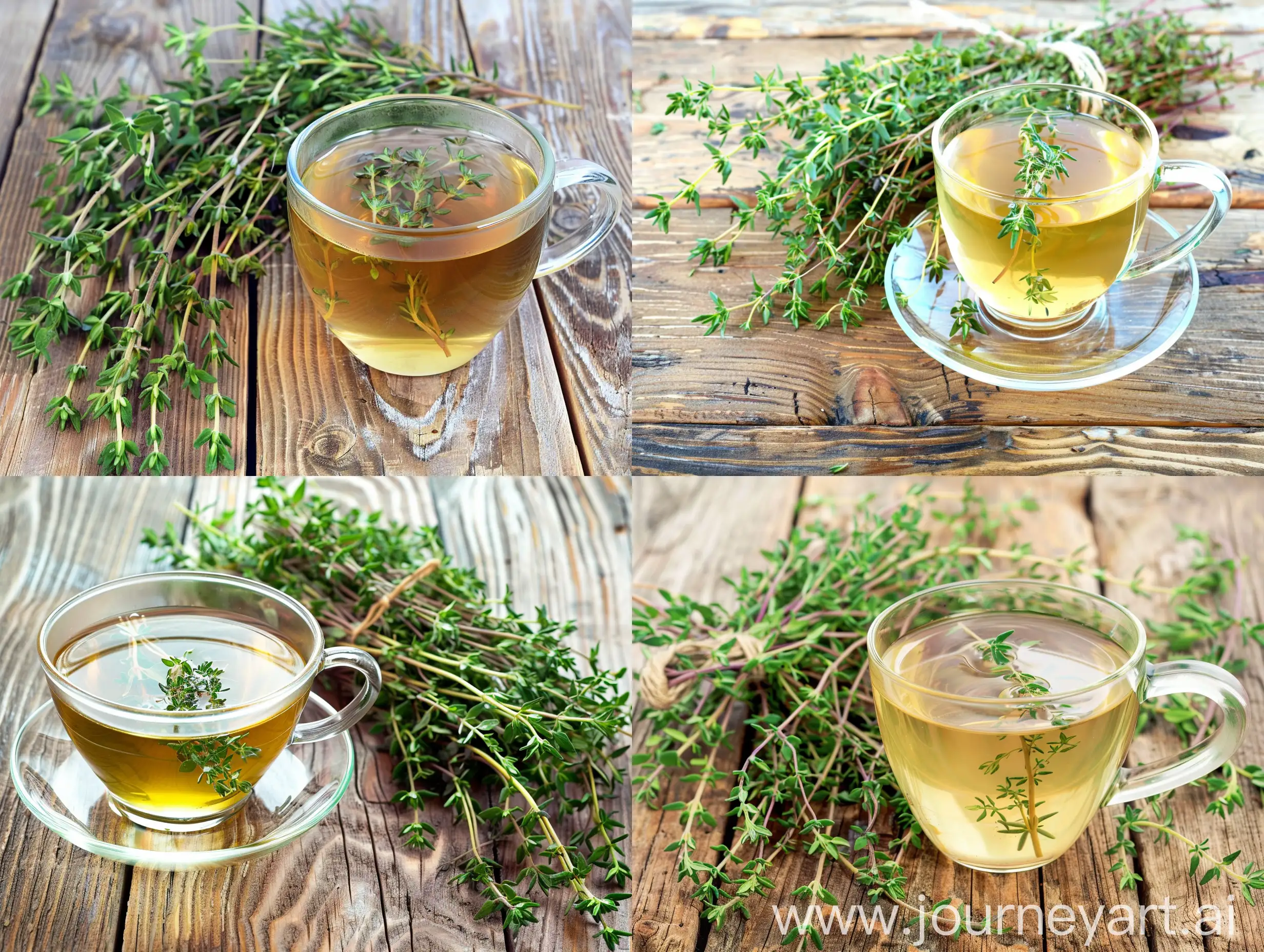 Relaxing-Thyme-Tea-Refreshment-on-Rustic-Wooden-Table