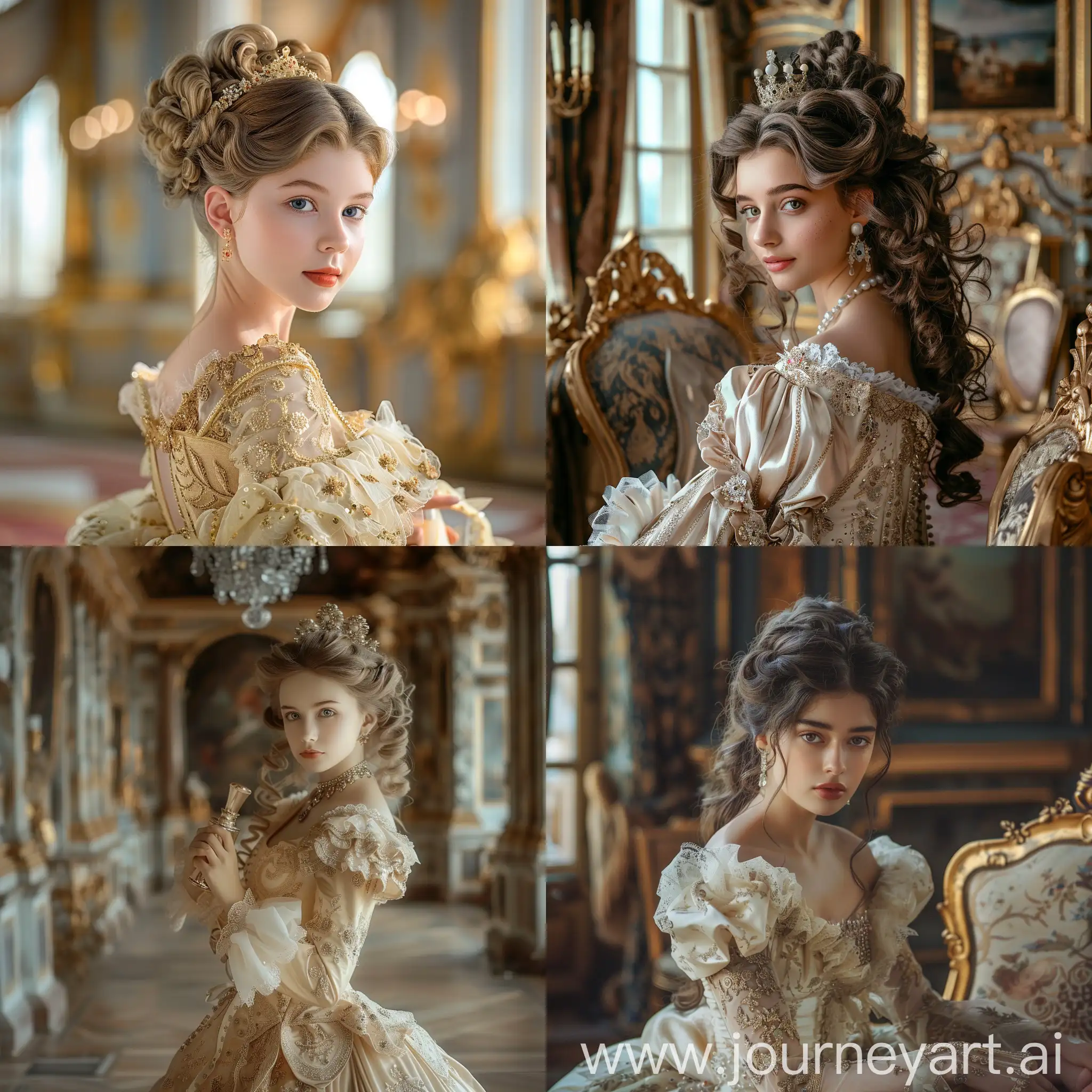 A very real photo of a very beautiful girl, wearing a royal princess dress, (perfuming pose), in a beautiful royal house, perfect pose for photography, a masterpiece of quality and beauty, royal style hairstyle, studio (1)