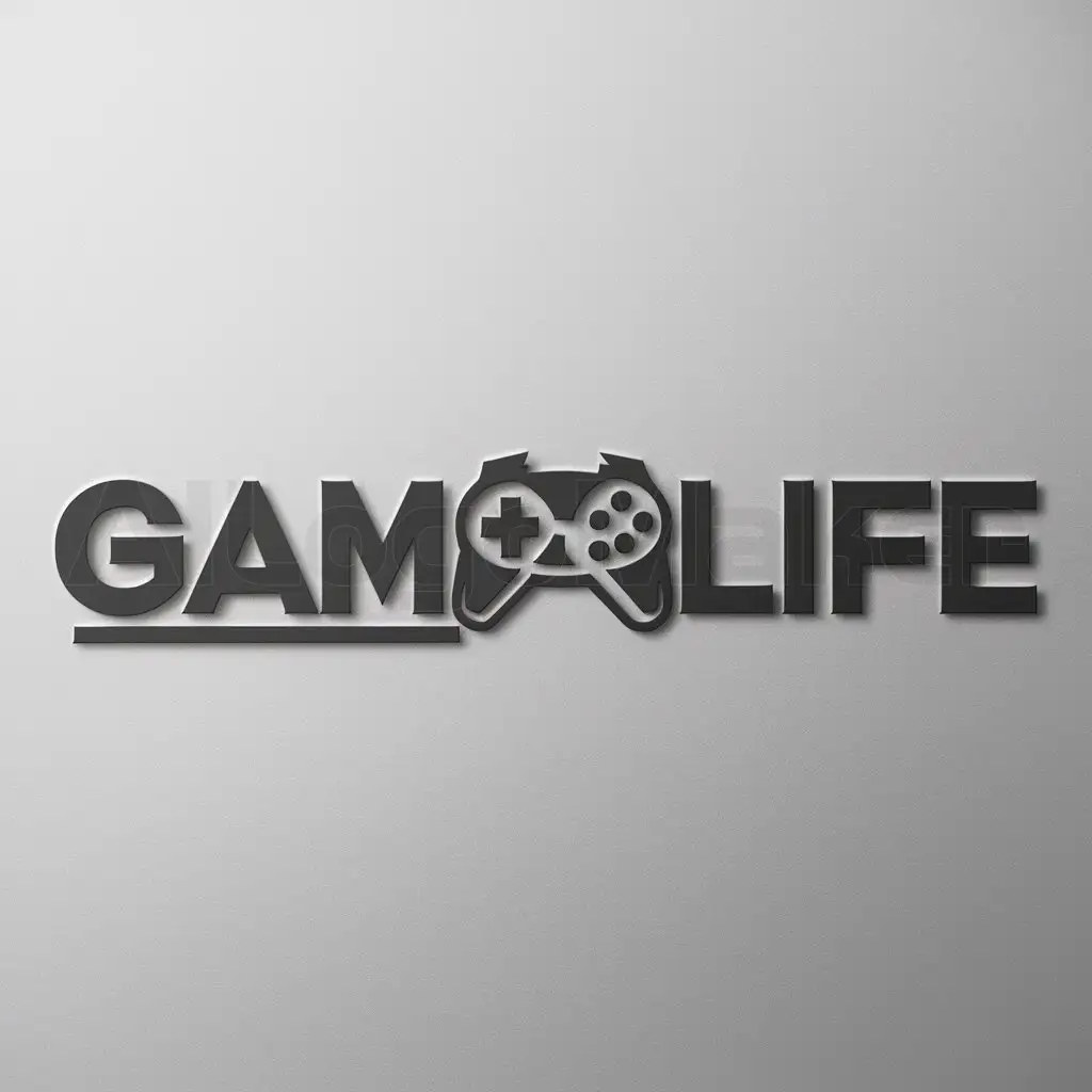 a logo design,with the text "game life", main symbol:game,Moderate,be used in Entertainment industry,clear background