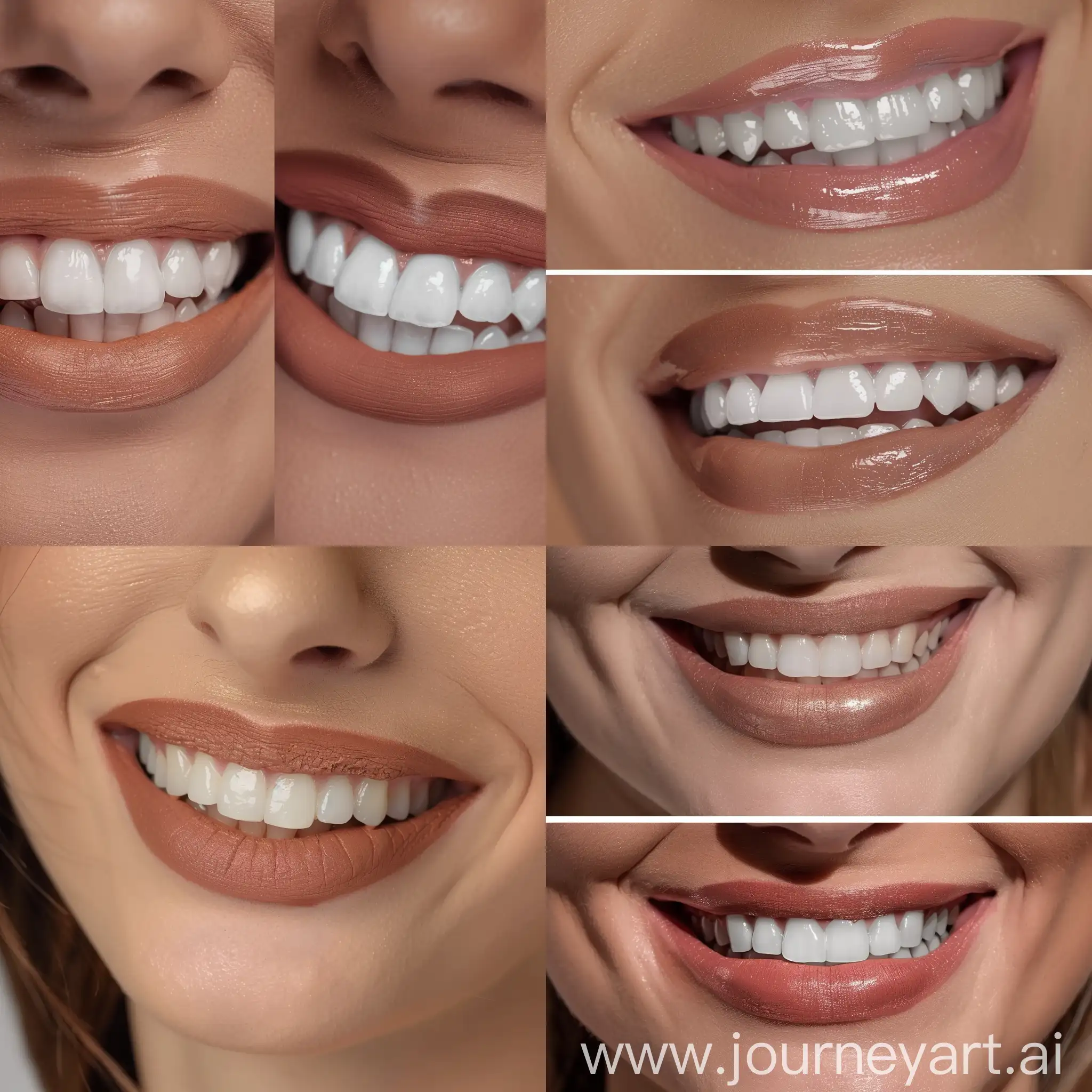 Transformation-of-Smile-with-Before-and-After-Smile-Makeover-Beautiful-Lips-and-Light-Brown-Matte-Makeup