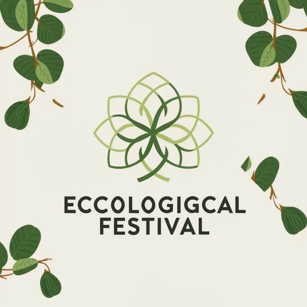 LOGO-Design-For-Ecological-Festival-Vibrant-White-Clover-Flower-Symbolizing-Sustainability