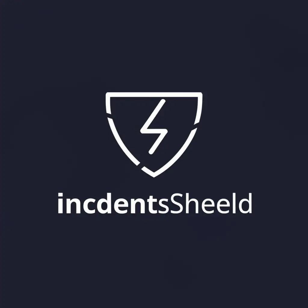 a logo design,with the text "IncidentShield", main symbol:Shield, lightning,Moderate,be used in Technology industry,clear background