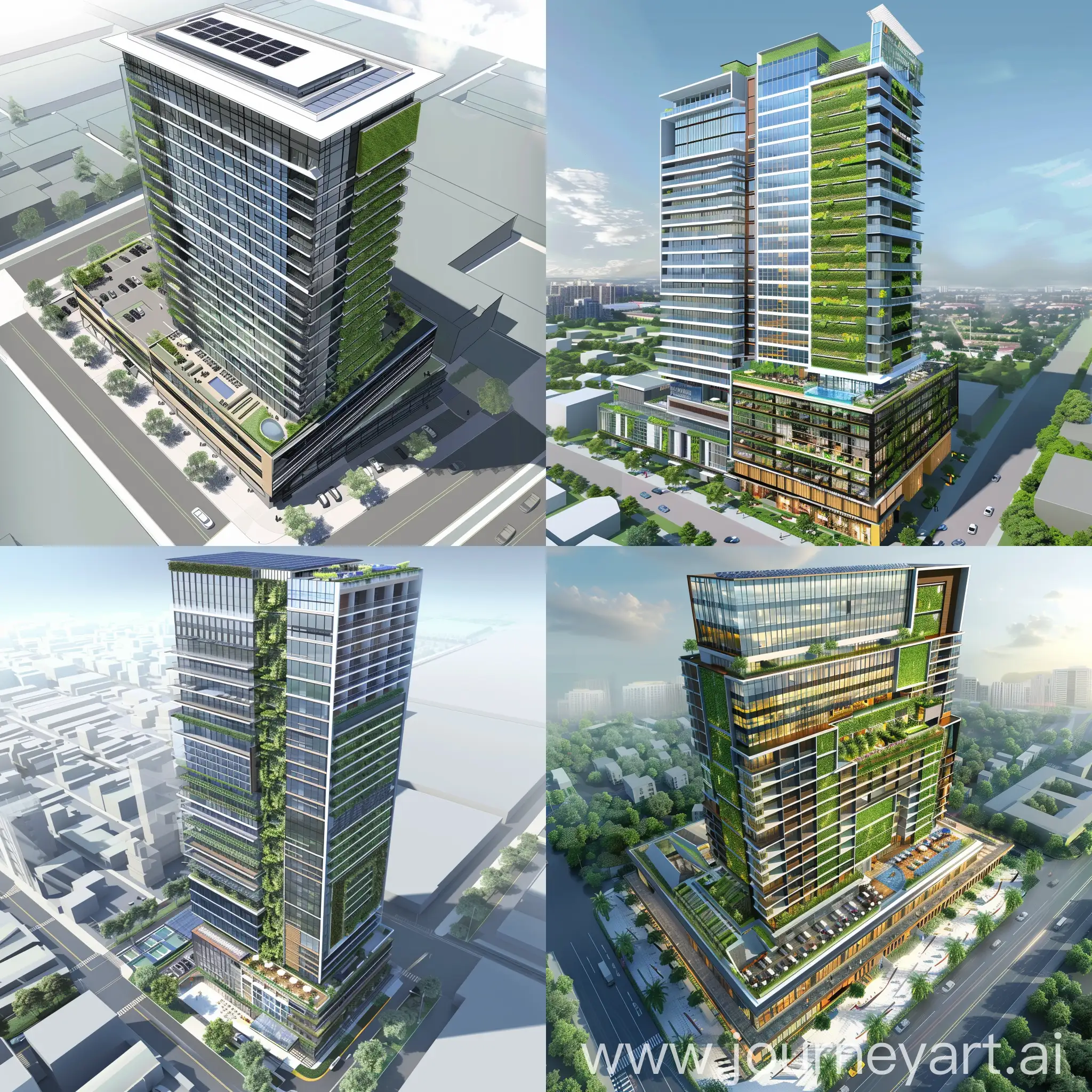 Sustainable-22Floor-Commercial-Building-with-Rooftop-Pool-and-Gym
