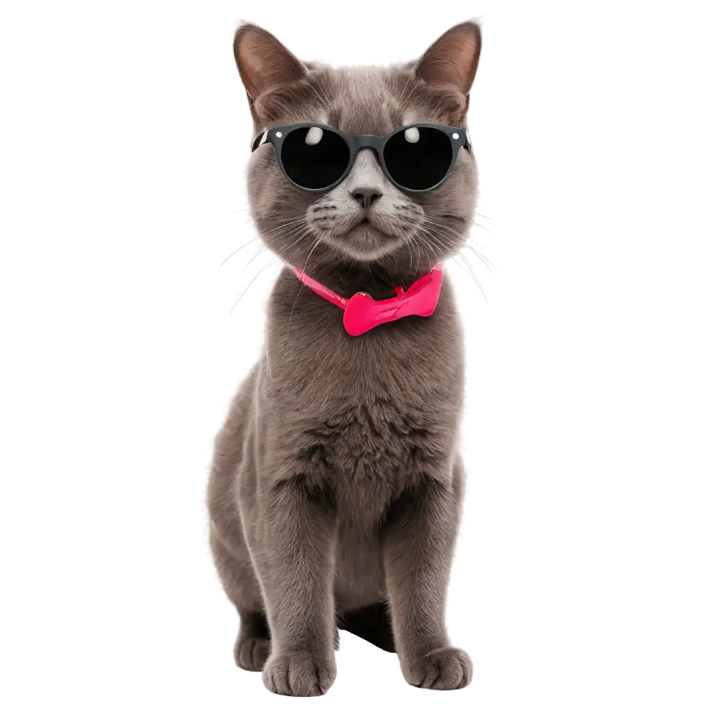 Beautiful Little cat wearing sunglasses 