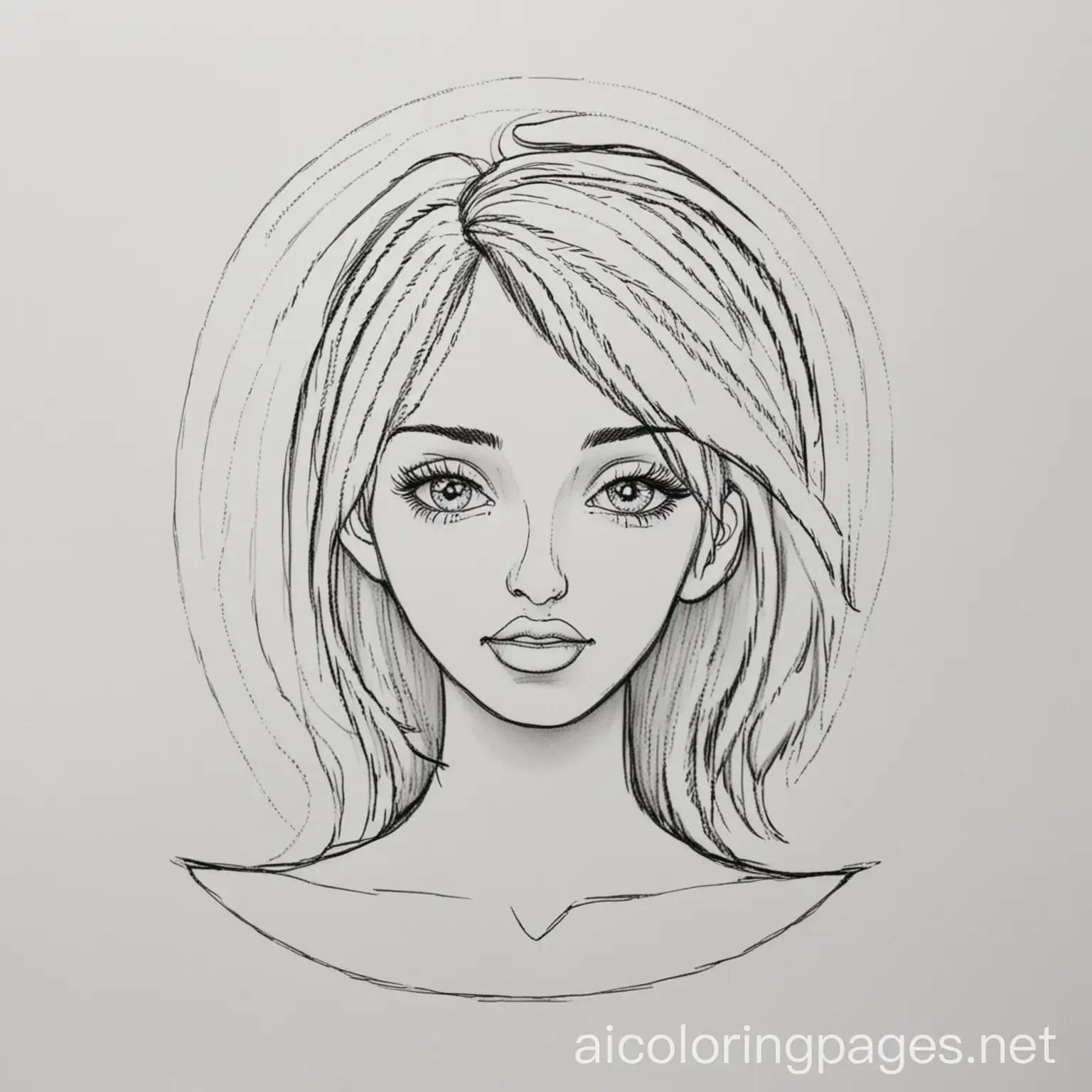 Z, Coloring Page, black and white, line art, white background, Simplicity, Ample White Space.