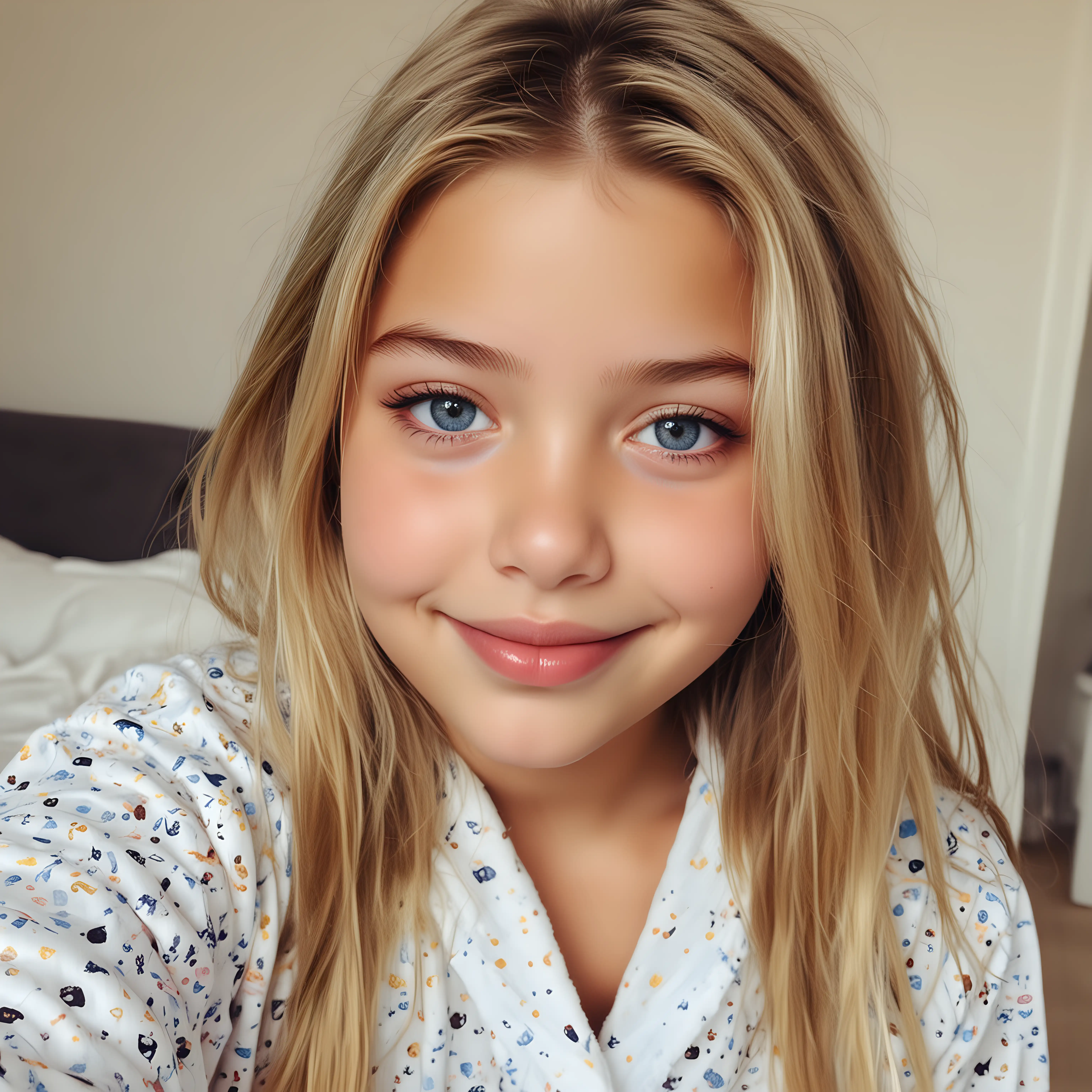 Adorable 13YearOld French Girl Selfie in Cute Pajamas