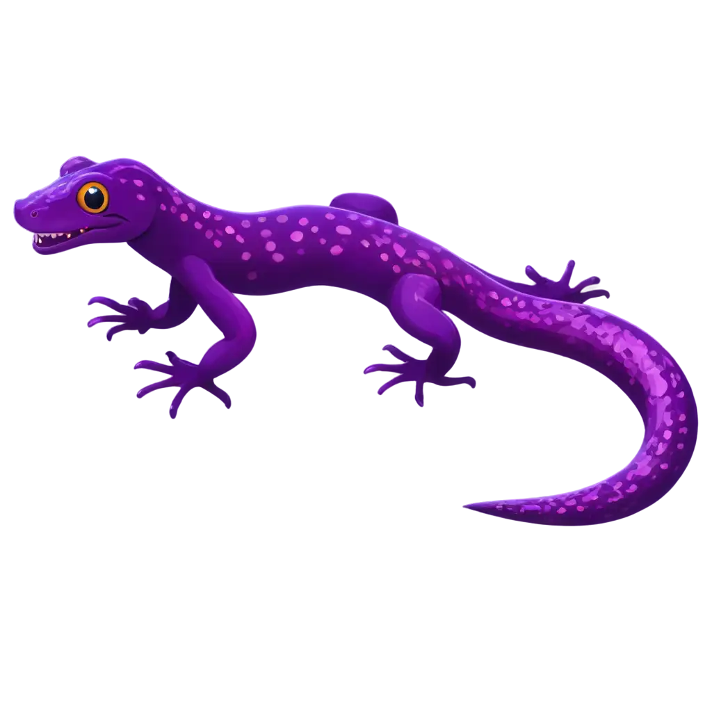 Vibrant-Cartoon-Purple-Salamander-PNG-Running-Silhouette-Stand-Out-with-Transparent-Background