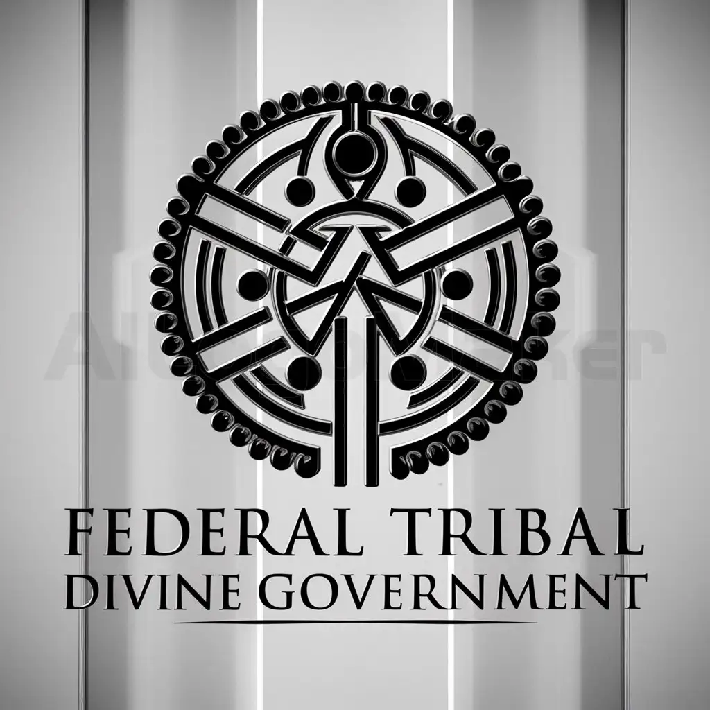 a logo design,with the text "FEDERAL TRIBAL DIVINE GOVERNMENT", main symbol:Divine Government,complex,clear background