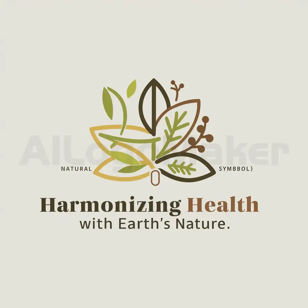 a logo design,with the text "Harmonizing Health with Earth's Nature", main symbol:naturals,supplements,Moderate,be used in supplements industry,clear background