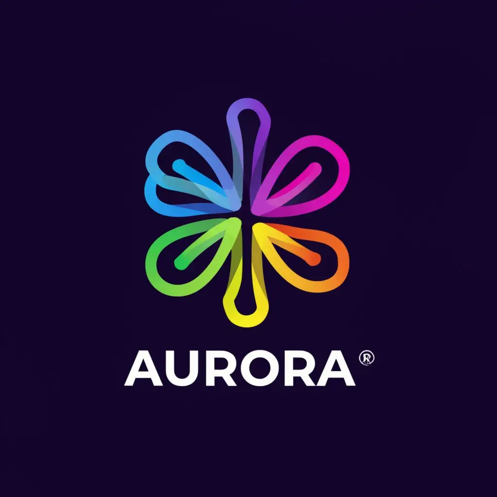 a logo design,with the text "aurora", main symbol:aurora,Moderate,clear background