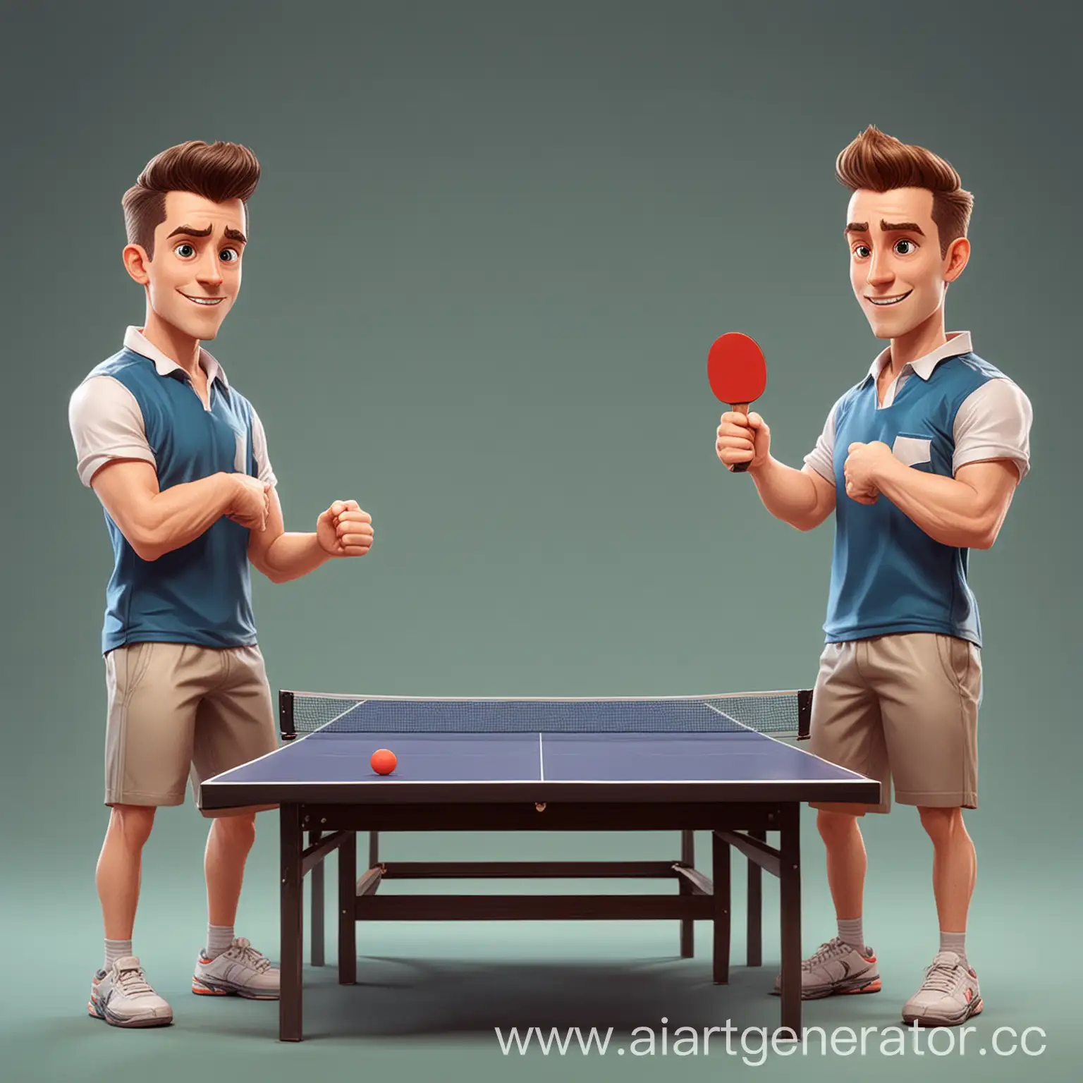 Dynamic-Cartoon-Men-Engage-in-Competitive-Table-Tennis-Match