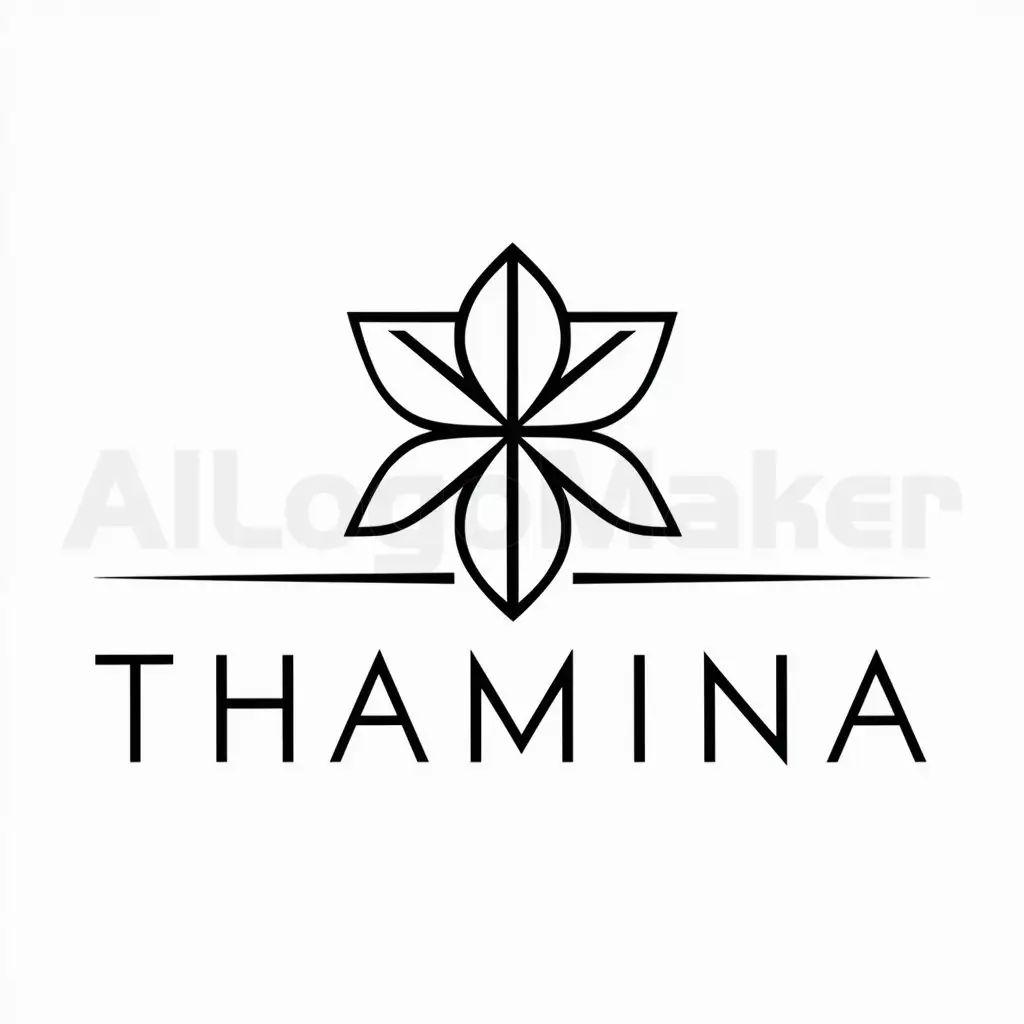 a logo design,with the text "Thamina", main symbol:Thamina,Minimalistic,clear background