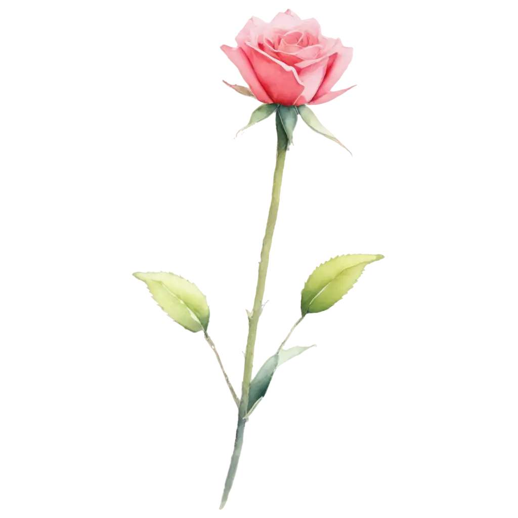 Flower rose watercolor