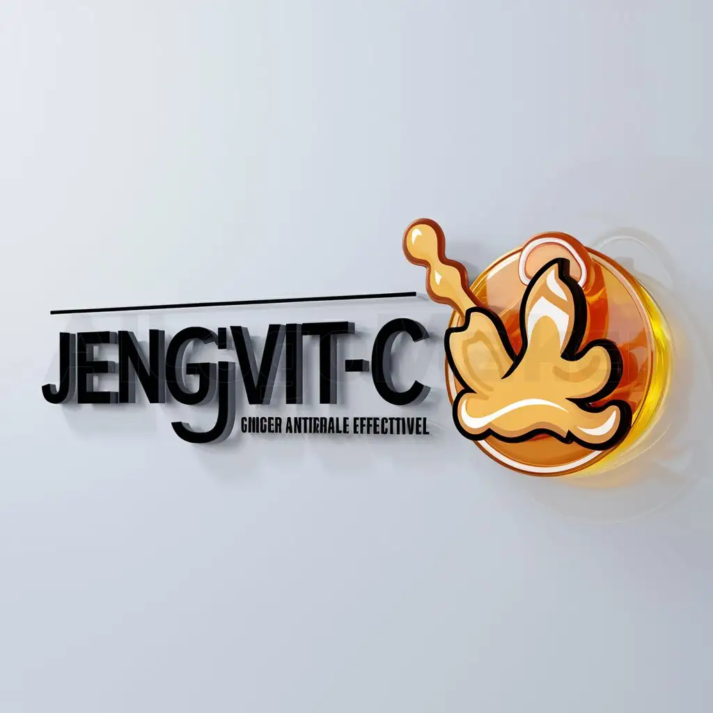 a logo design,with the text "jengivit-c", main symbol:te antigripal de jengibre con miel,Moderate,clear background
