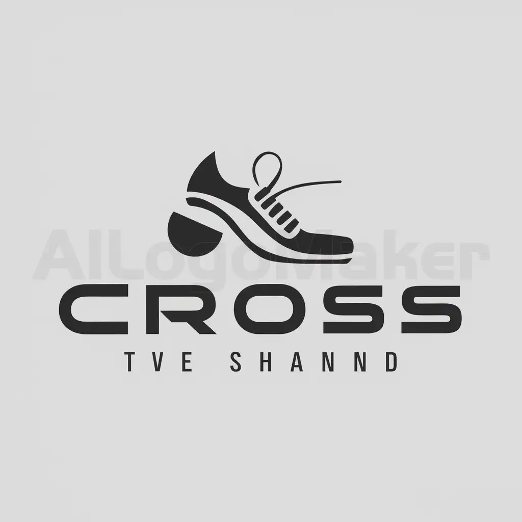 LOGO-Design-For-CROSS-Minimalistic-Sneaker-Symbol-on-Clear-Background