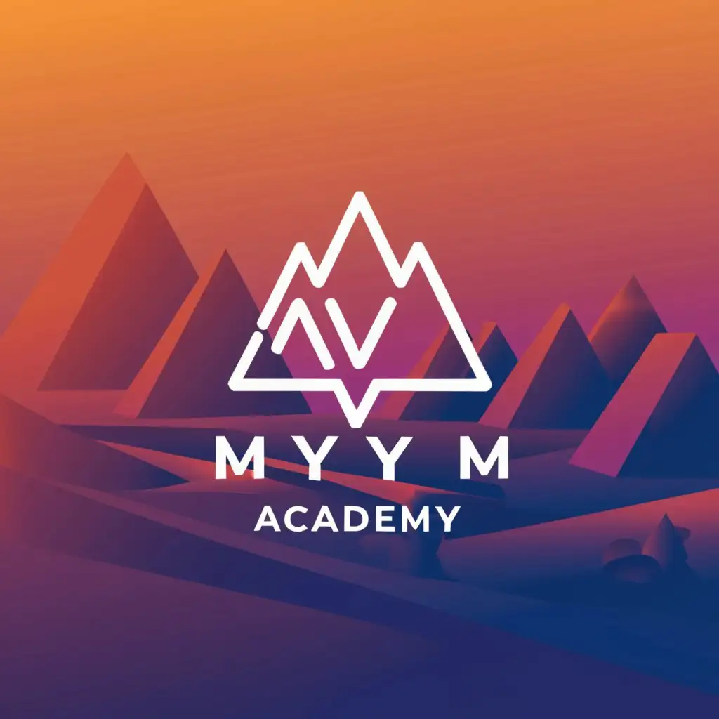 LOGO-Design-For-MYM-Academy-Electrocardiogram-and-Pyramid-Symbols-on-a-Clear-Background