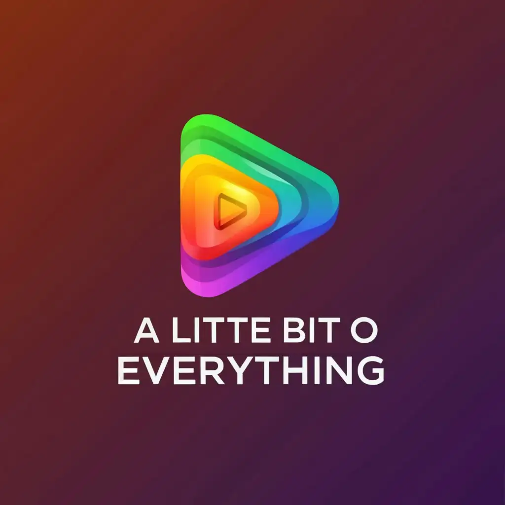 a logo design,with the text "A LITTLE BIT OF EVERYTHING", main symbol:YOUTUBE,Moderate,be used in Others industry,clear background
