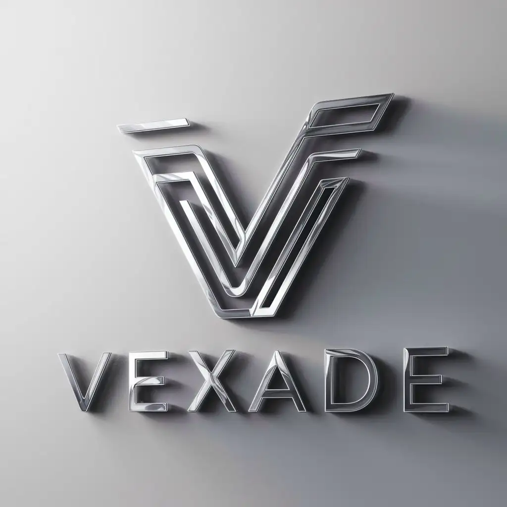a logo design,with the text "Vexade", main symbol:V,complex,clear background