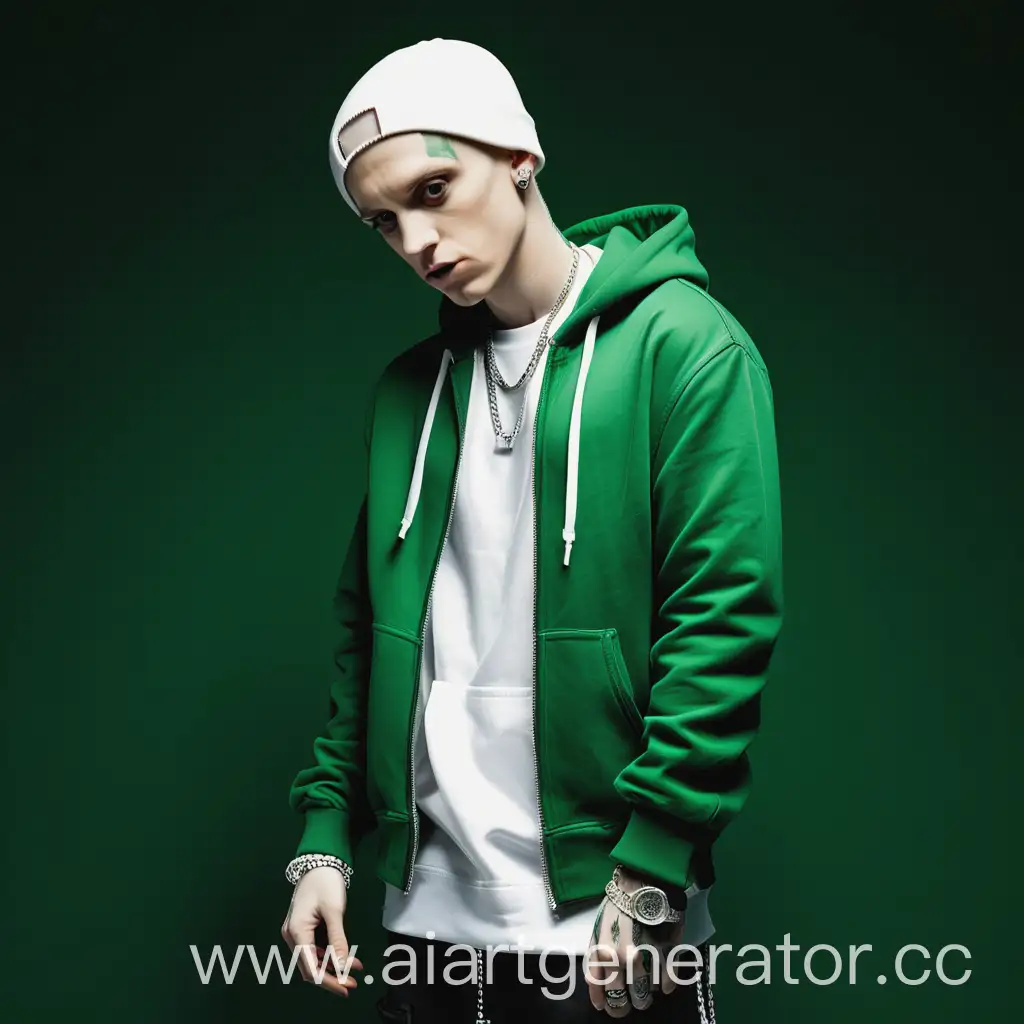 slim shady green and white colour