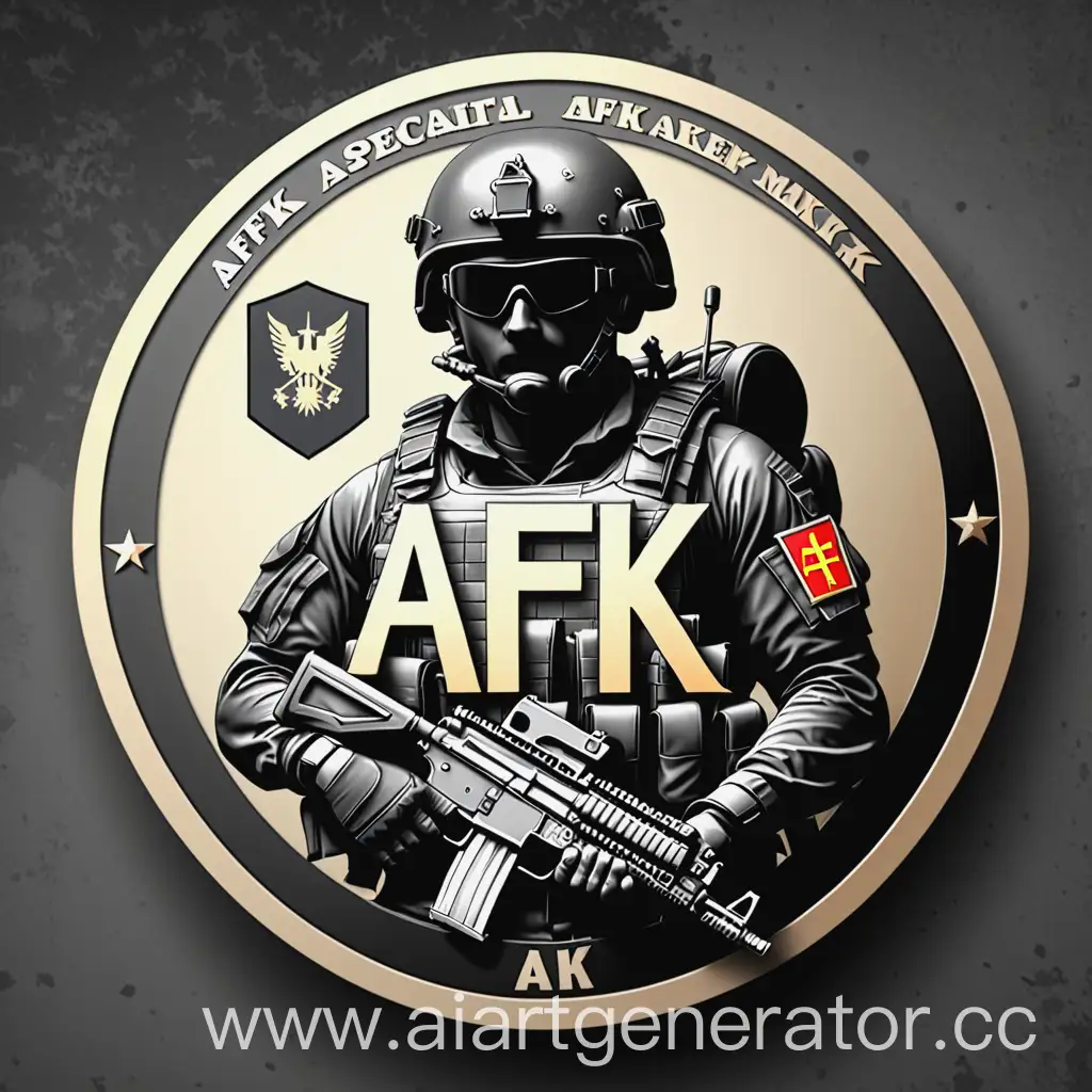 Эмблема со спецназовцем и с надписью "AFK"