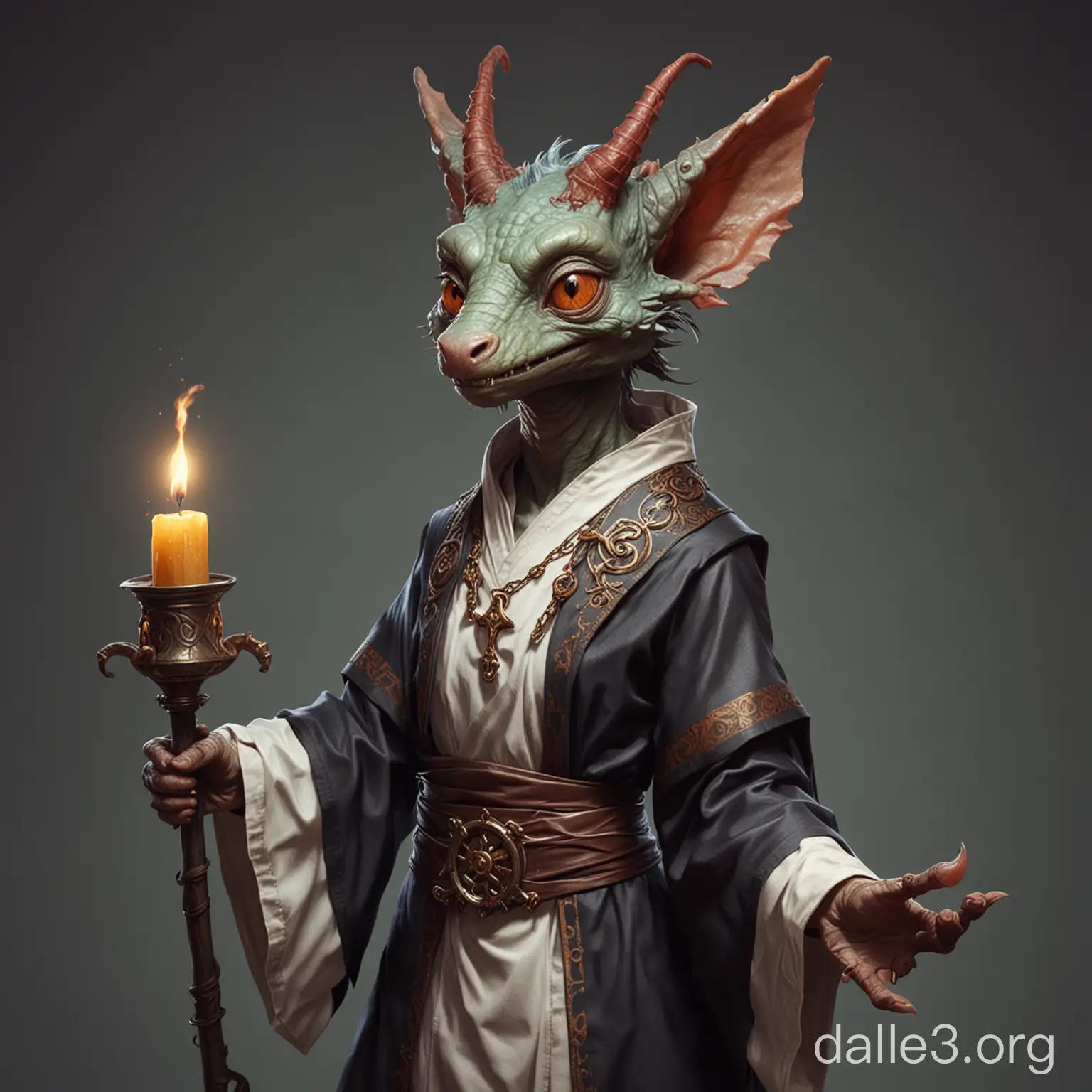 Mystical Kobold Inspired by Female Priest Aesthetic | Dalle3 AI