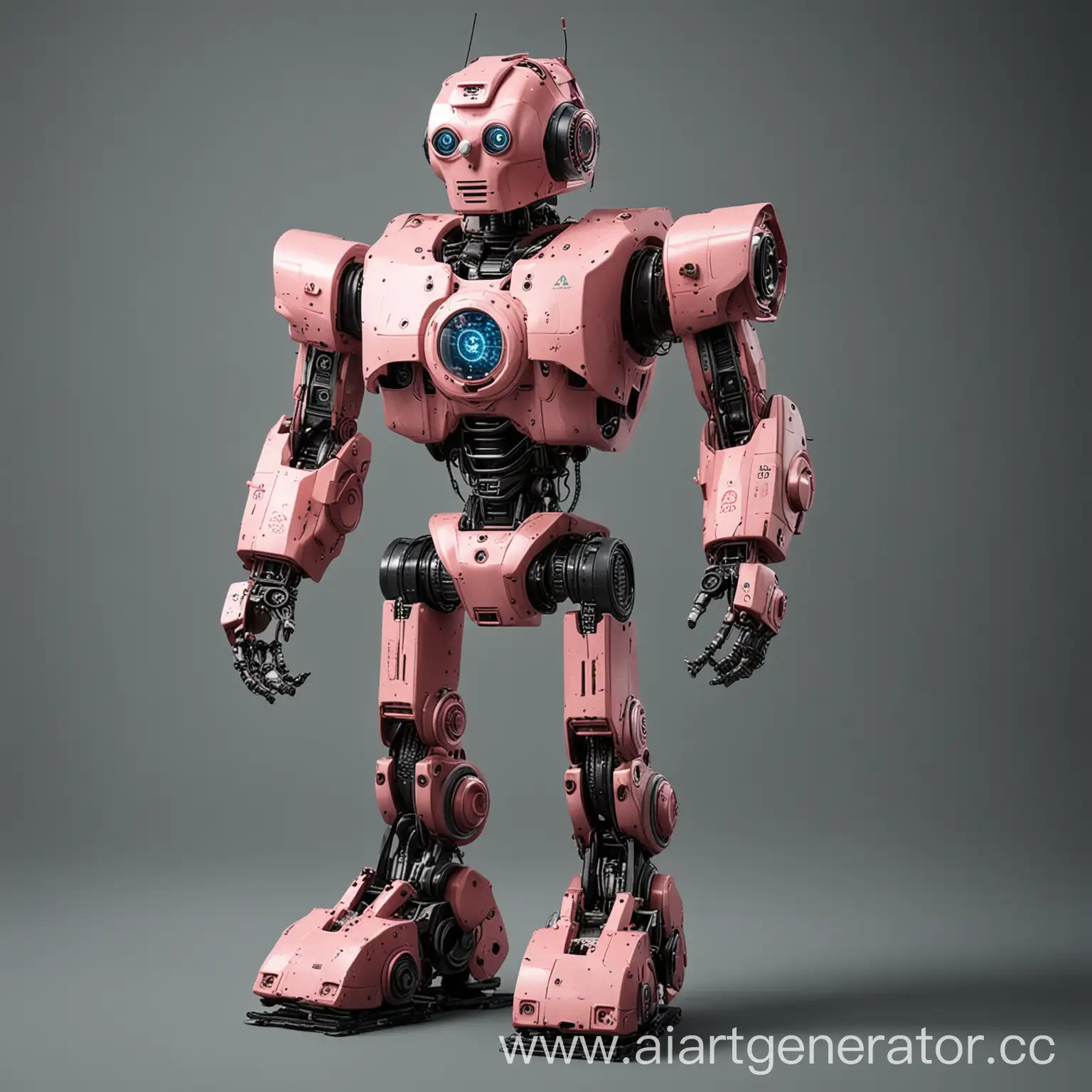 Robot-Girl-in-Pink-Futuristic-Android-in-RoseColored-Attire