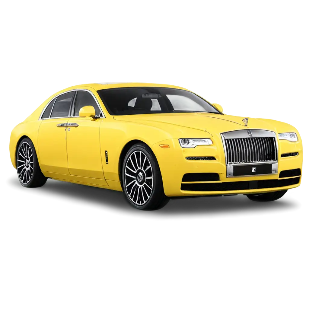 rolls royels yellow car