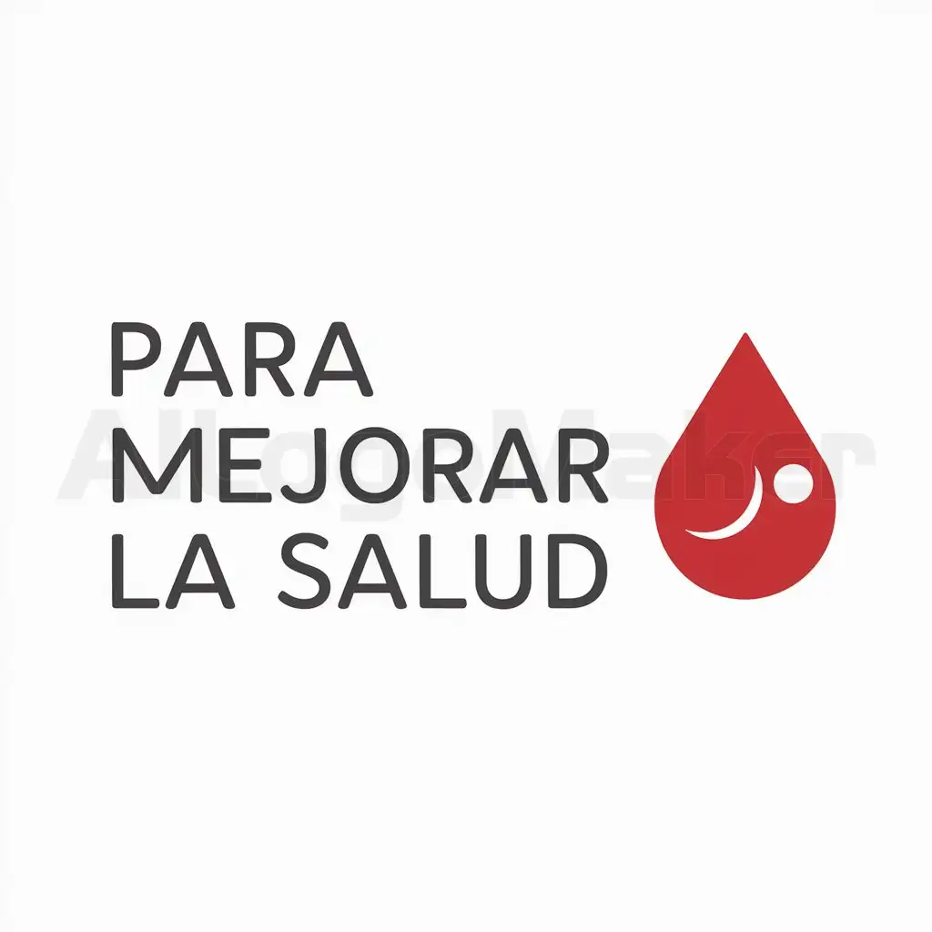a logo design,with the text "para mejorar la salud", main symbol:sangresita,Minimalistic,clear background
