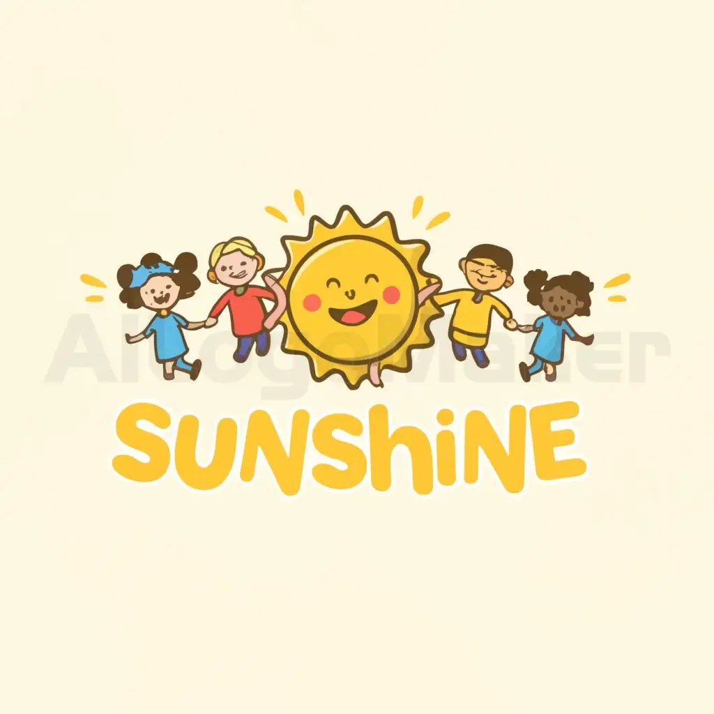 LOGO-Design-For-Sunshine-Bright-and-Cheerful-Sun-Symbol-for-Kindergarten-Industry