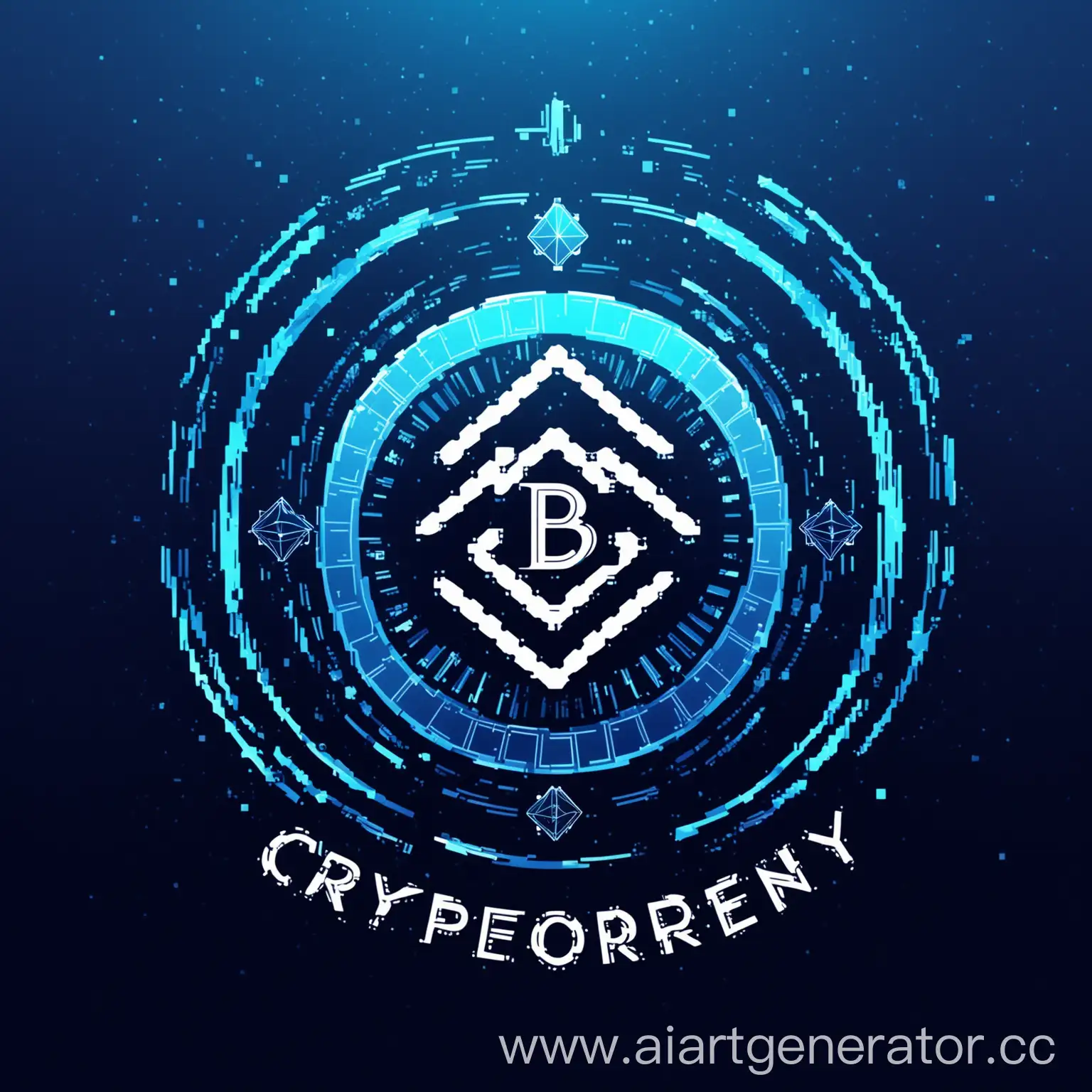 Cryptocurrency-Logo-in-Cool-Blue-Tones