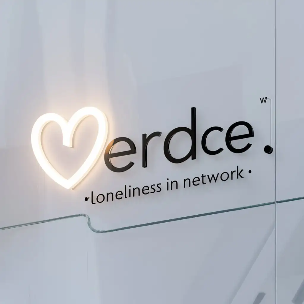 a logo design,with the text "💔~Loneliness in network~💔", main symbol:Serdce,Moderate,clear background