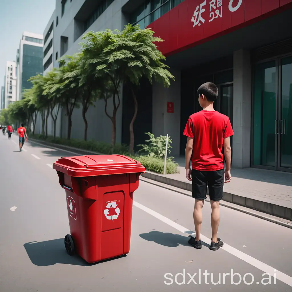 World-Environment-Day-Celebration-with-Giant-Red-Trash-Bin