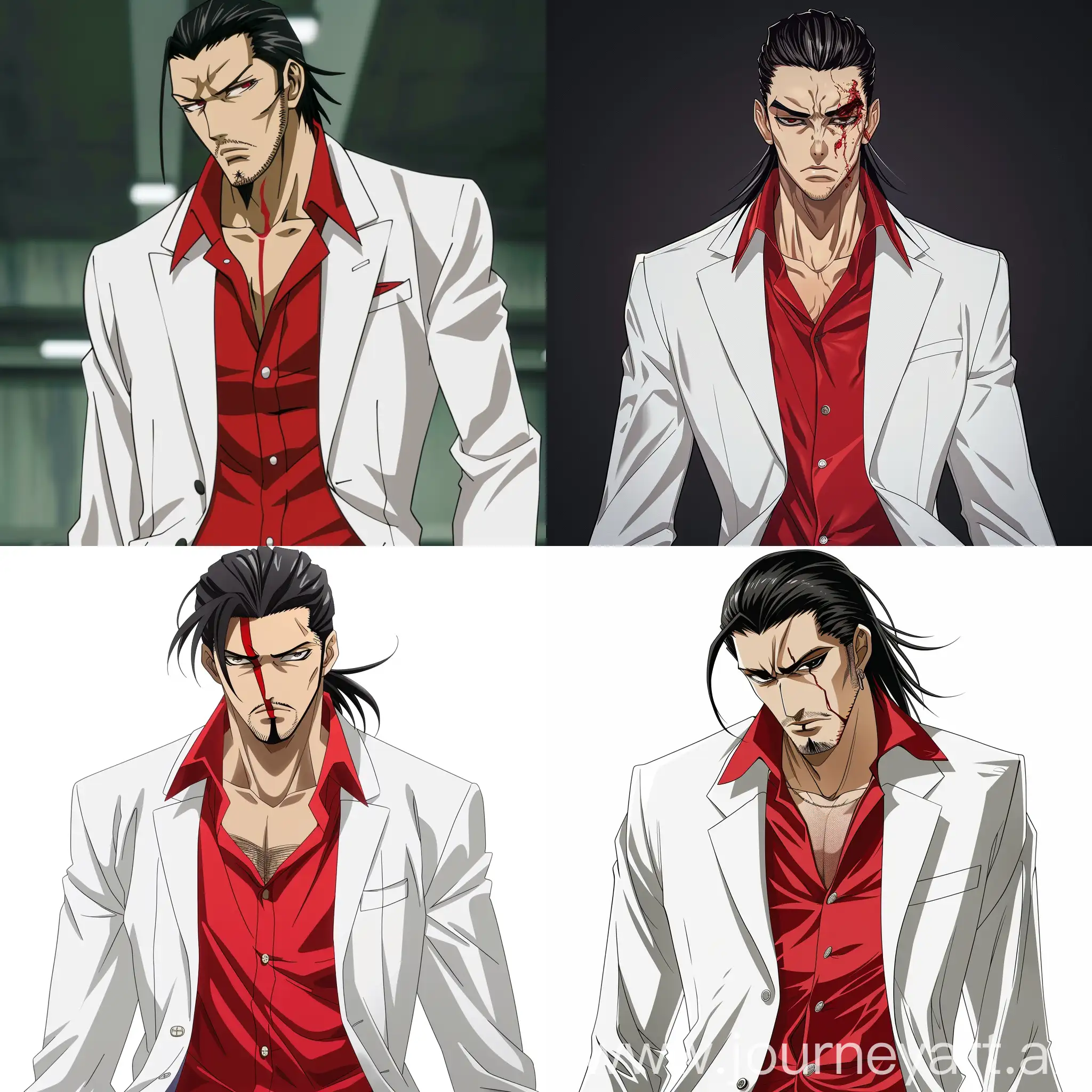 Stylish-Anime-Character-White-Suit-Jacket-with-Red-Shirt
