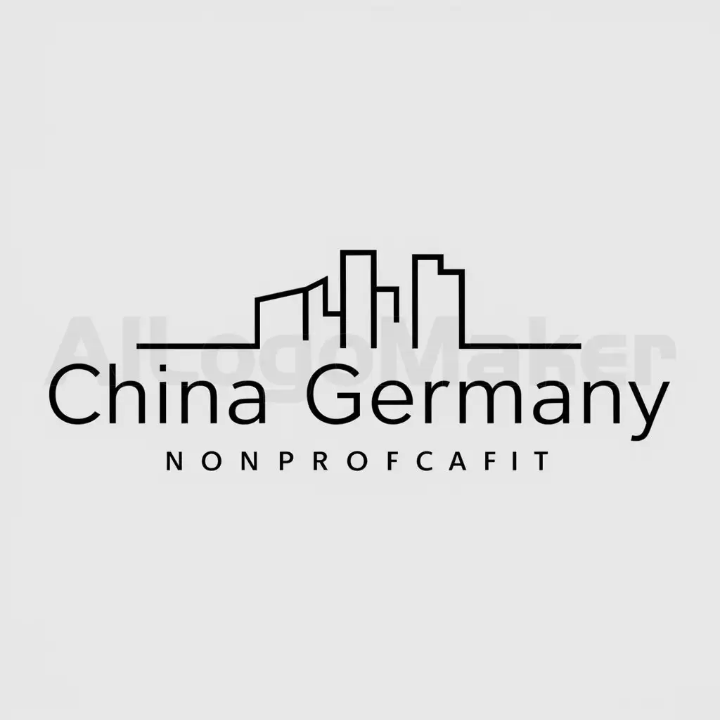 a logo design,with the text "China Germany", main symbol:city,Minimalistic,be used in Nonprofit industry,clear background