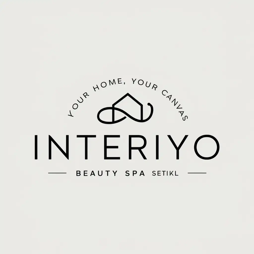 a logo design,with the text "Your Home, Your Canvas", main symbol:interiyo,Moderate,be used in Beauty Spa industry,clear background