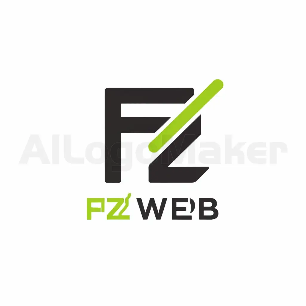 a logo design,with the text "FZ WEB", main symbol:PC,Moderate,be used in Technology industry,clear background
