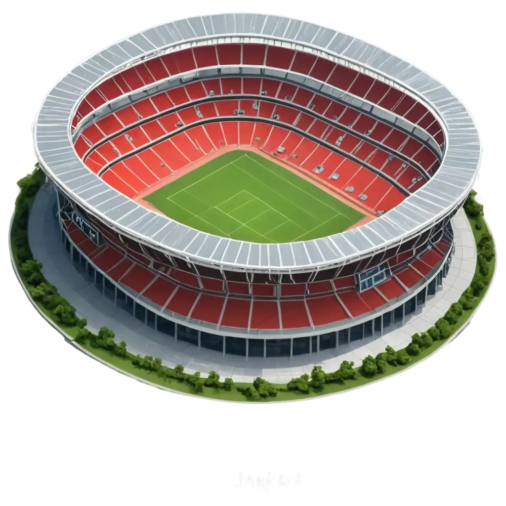 JAKARTA INTERNATIONAL STADIUM BIRD EYE VIEW vector