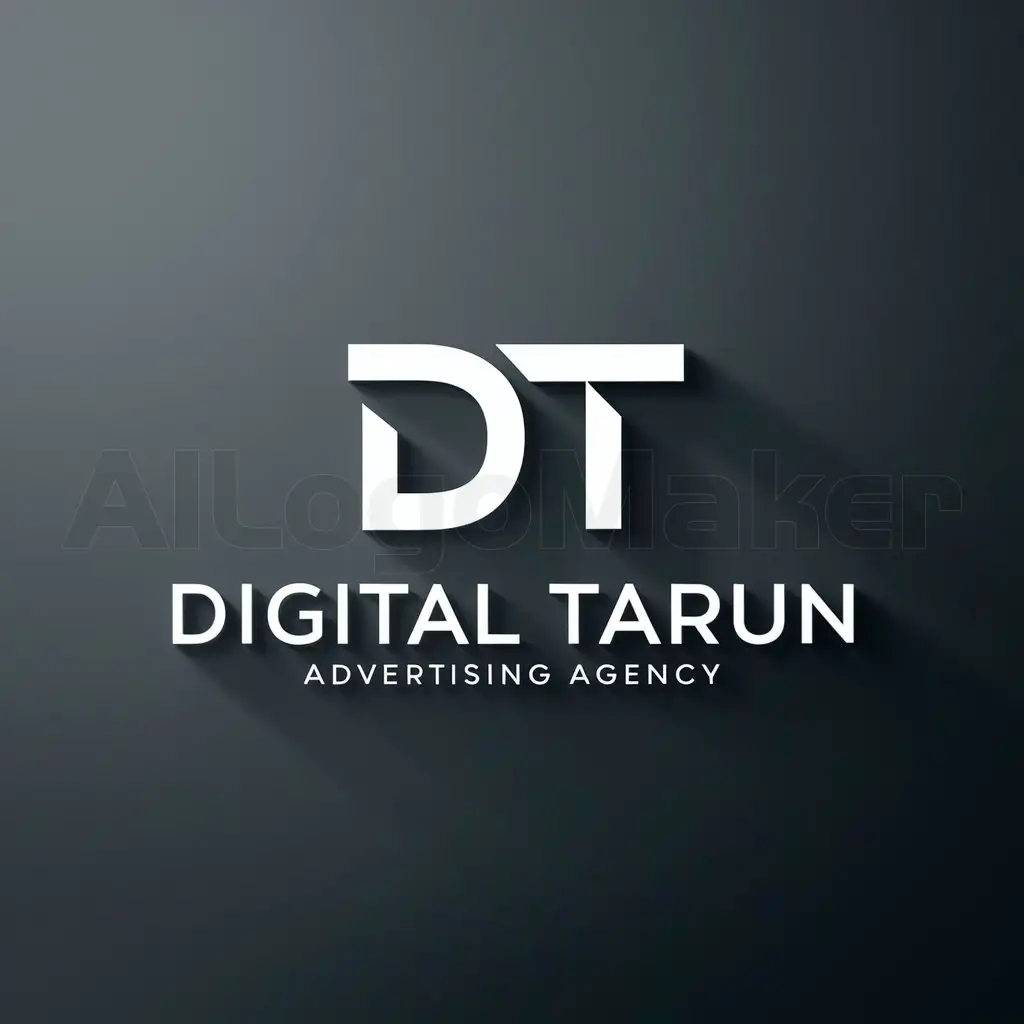 a logo design,with the text "Digital Tarun", main symbol:DT,Moderate,be used in advertising agency industry,clear background