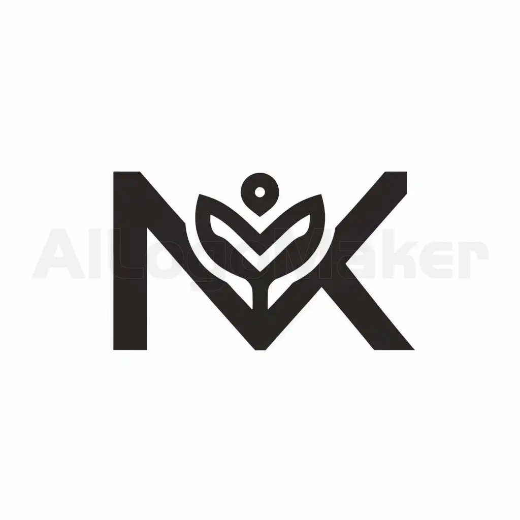 a logo design,with the text "NVK", main symbol:flower,Moderate,be used in Construction industry,clear background